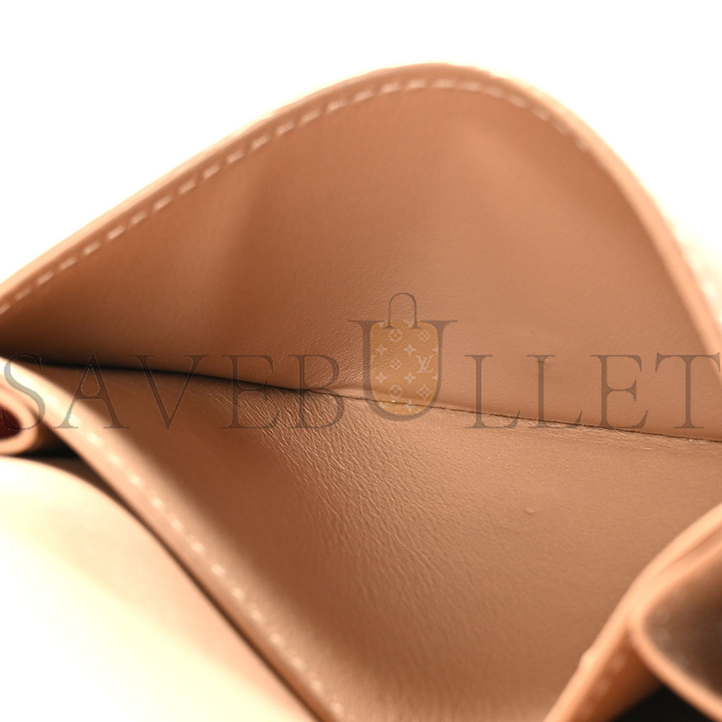 BOTTEGA VENETA NAPPA INTRECCIATO CARD HOLDER ALMOND (11*8cm)