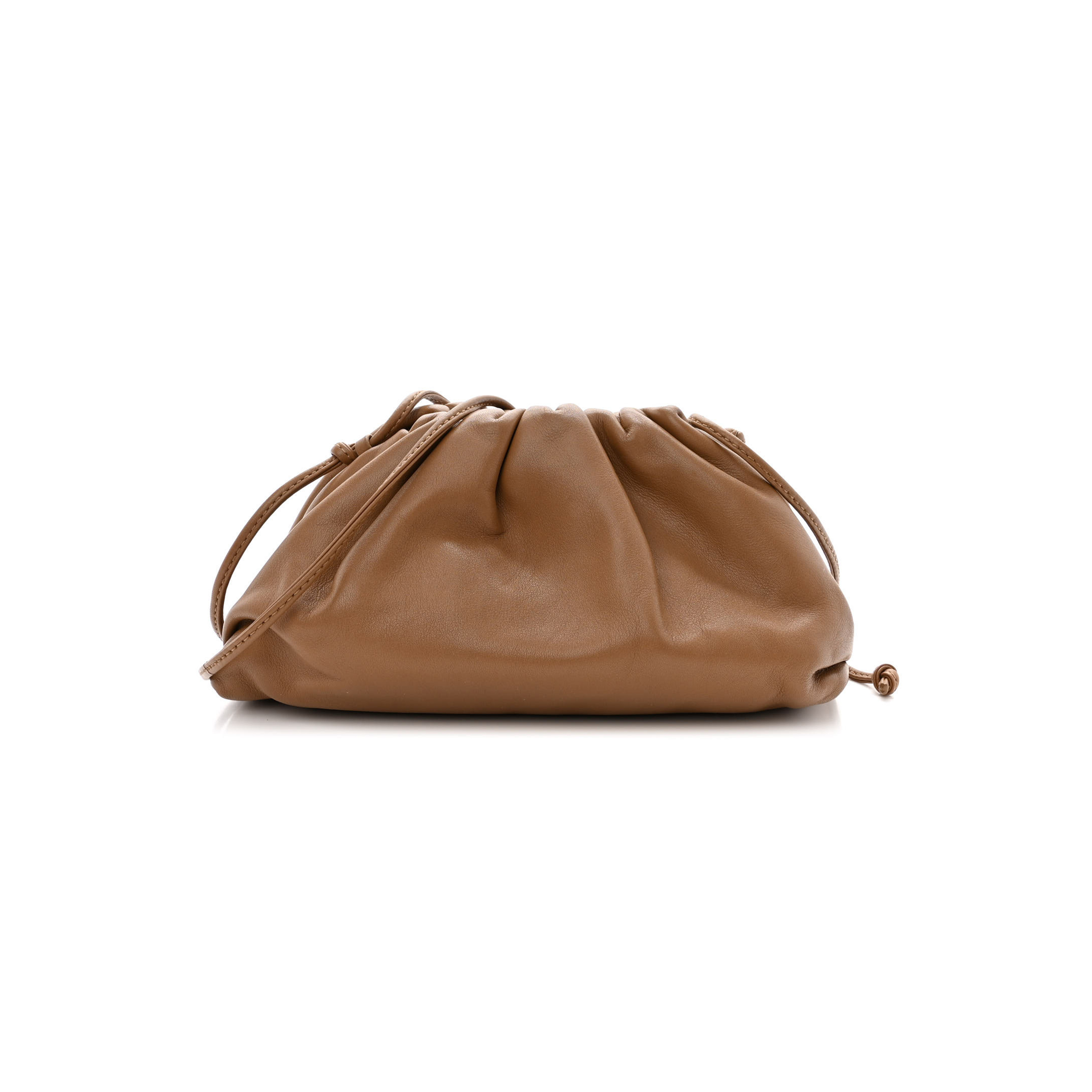 BOTTEGA VENETA BUTTER CALFSKIN THE MINI POUCH CAMMELLO (22*13*6cm)