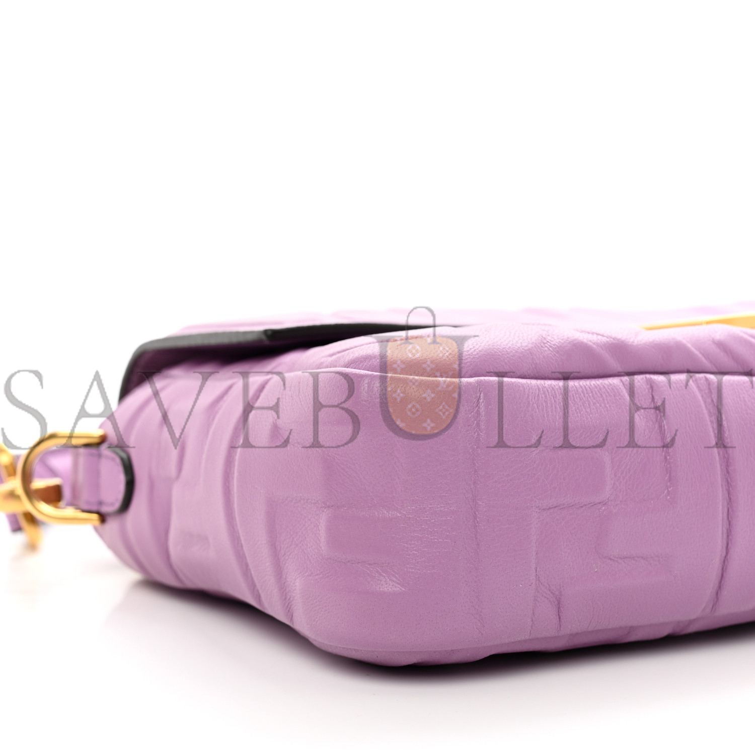 FENDI NAPPA FF 1974 EMBOSSED BAGUETTE AGAPANTO (26*14*6cm)