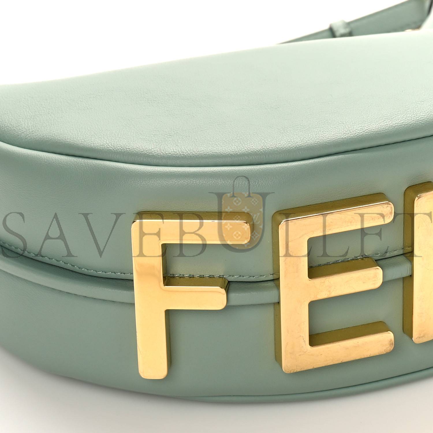 FENDI VITELLO GRACE MATTE SMALL FENDIGRAPHY HOBO BAG MENTA (28*18*10cm)