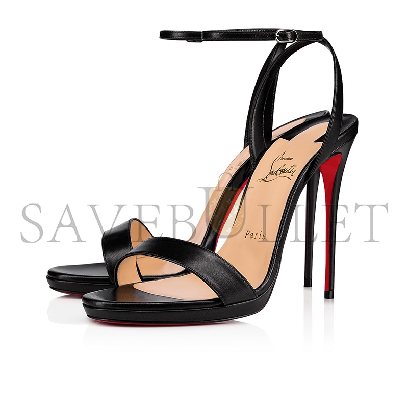 CHRISTIAN LOUBOUTIN LOUBI QUEEN 120 MM SANDALS-NAPPA LEATHER-BLACK-WOMEN 1191582BK01