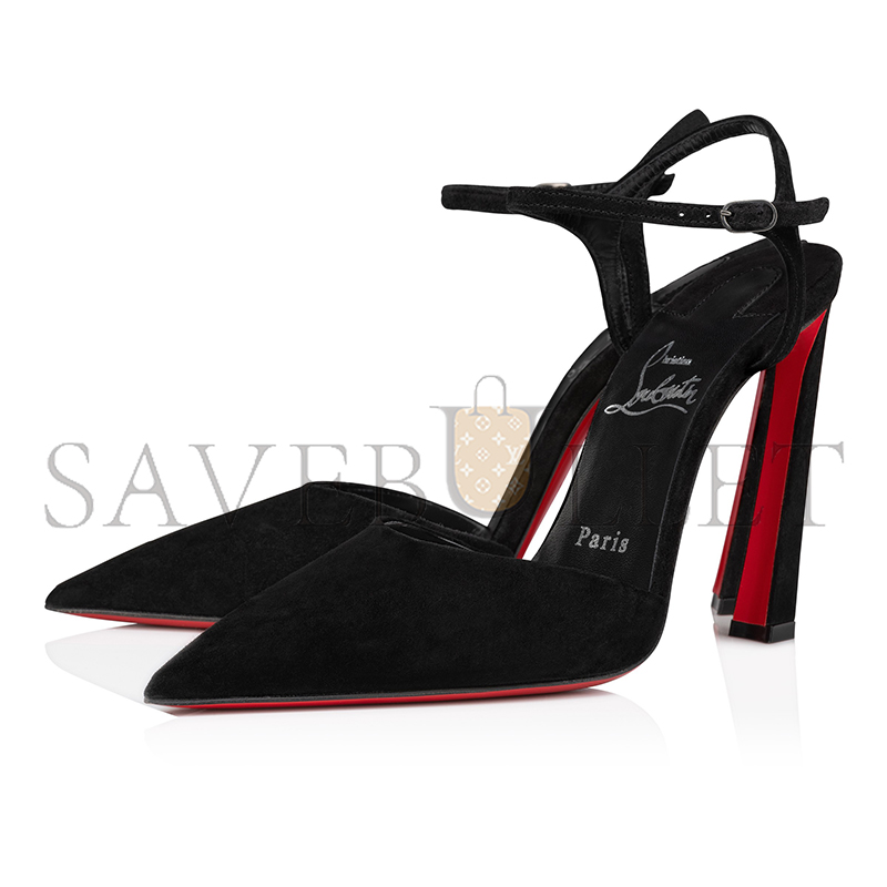 CHRISTIAN LOUBOUTIN CONDORA RIVIERA 100 MM PUMPS-VEAU VELOURS-BLACK-WOMEN 3240815B439