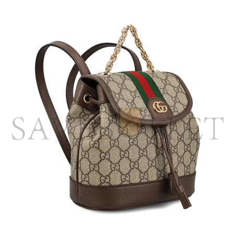 GUCCI OPHIDIA GG BEIGE-EBONY MINI BACKPACK 795221 (20.5*20*12cm)