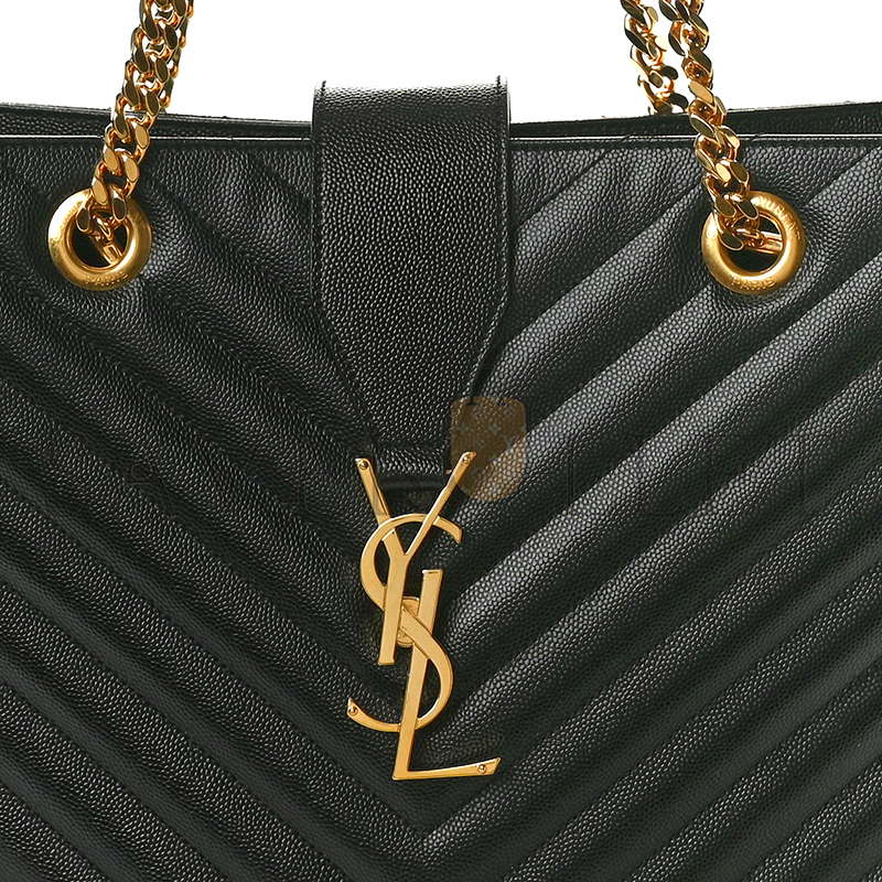 YSL CHEVRON LEATHER CLASSIC MONOGRAM SHOPPING TOTE 1560329 (33*22*15cm)