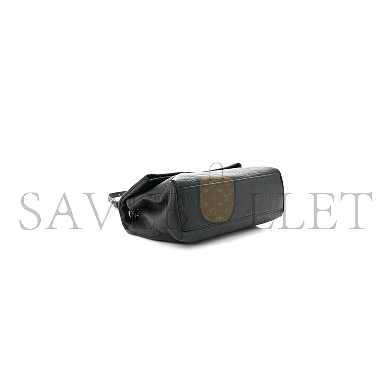 YSL LARGE WEST HOLLYWOOD MONOGRAM FOLD-OVER GREY 1413669 (28*18*11cm)