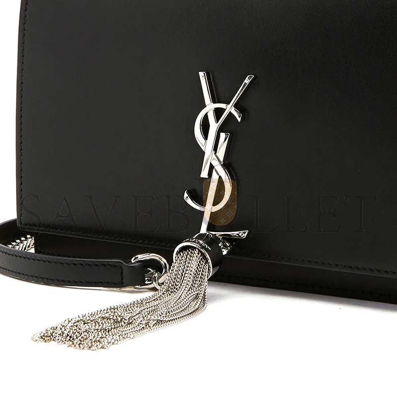 YSL KATE TASSEL SILVER CHAIN CHAIN CROSSBODY BAG 452159C150N1000 (24*14.5*5cm)
