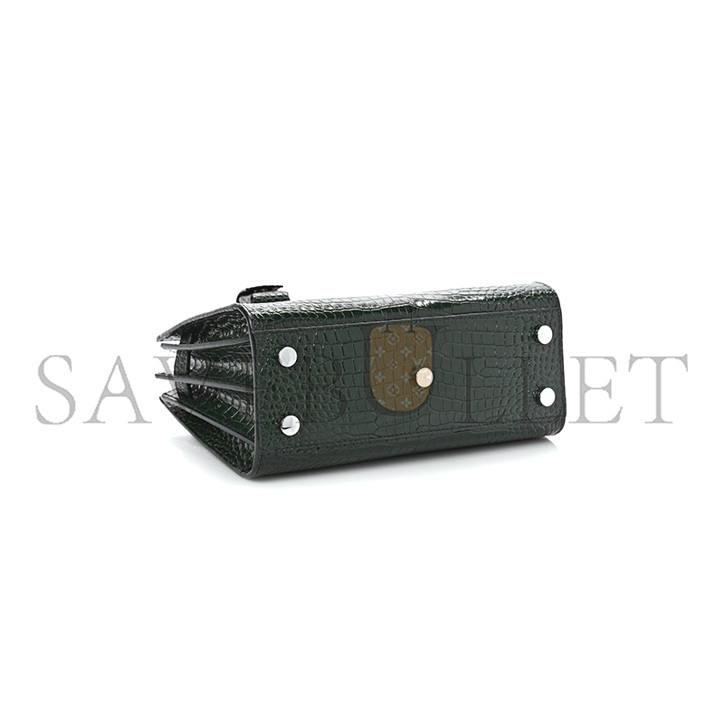 YSL SAC DE JOUR CROC EMBOSSED DARK GREEN 1256125 (26*20.5*12.5cm)
