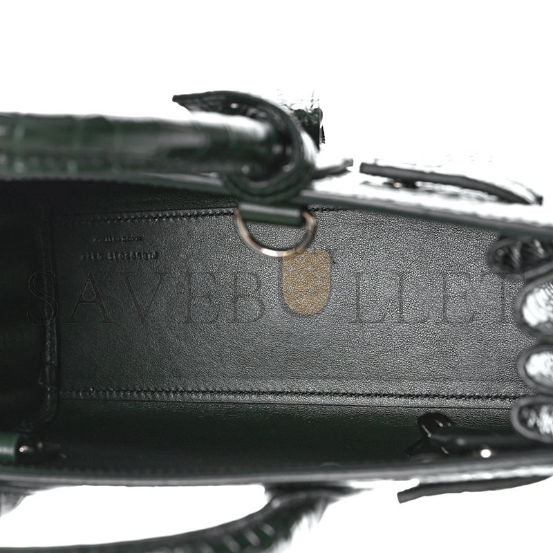 YSL SAC DE JOUR CROC EMBOSSED DARK GREEN 1256125 (26*20.5*12.5cm)