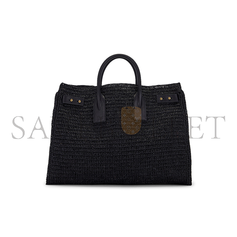 YSL SAC DE JOUR SUPPLE IN RAFFIA AND LEATHER-MEDIUM 751499GAADY1000 (41*28*13cm)