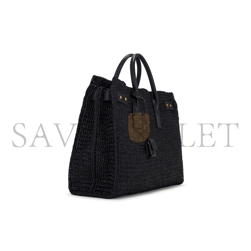 YSL SAC DE JOUR SUPPLE IN RAFFIA AND LEATHER-MEDIUM 751499GAADY1000 (41*28*13cm)