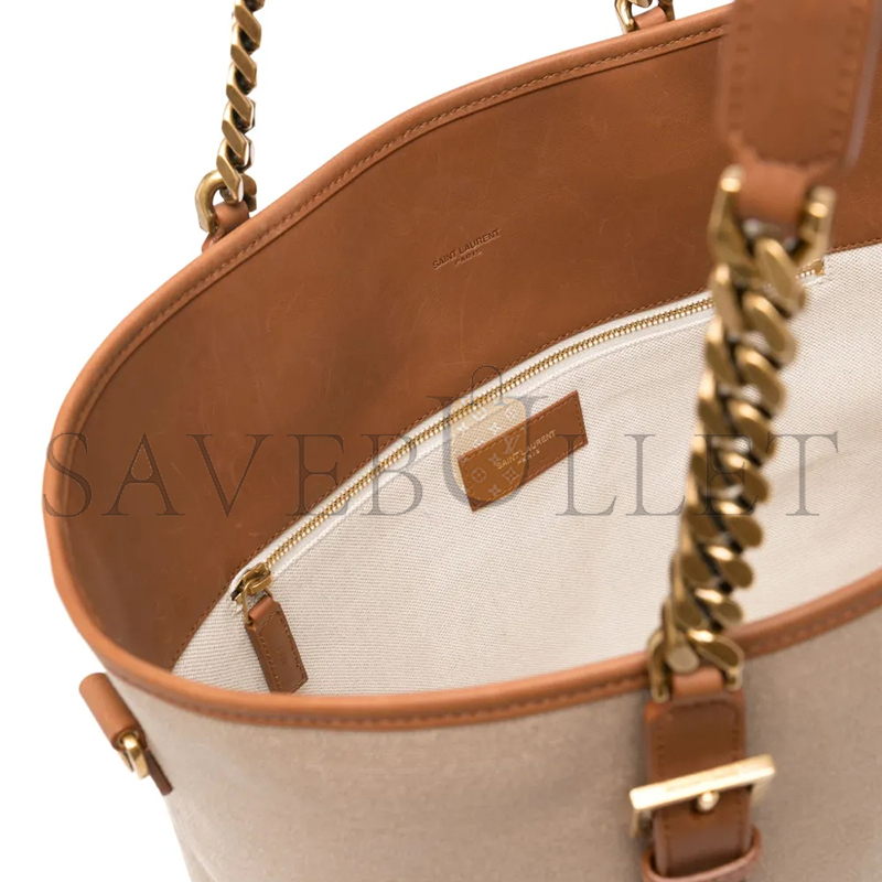 YSL LAURENT SHOPPING TOTE BAG IN DESERT DUST&BRICK 781302FAC7T (36*38*15cm)