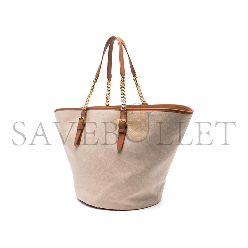 YSL LAURENT CABAS BAG IN DESERT DUST&BRICK 773704FAC7T9856 (47*30*25cm)
