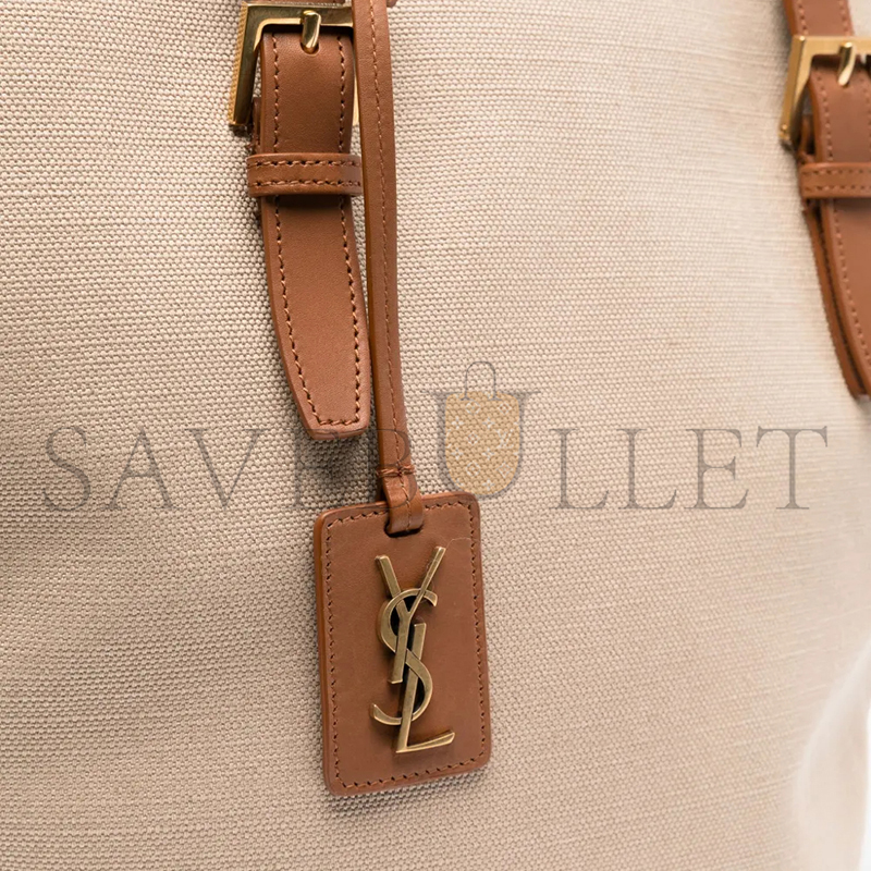 YSL LAURENT CABAS BAG IN DESERT DUST&BRICK 773704FAC7T9856 (47*30*25cm)