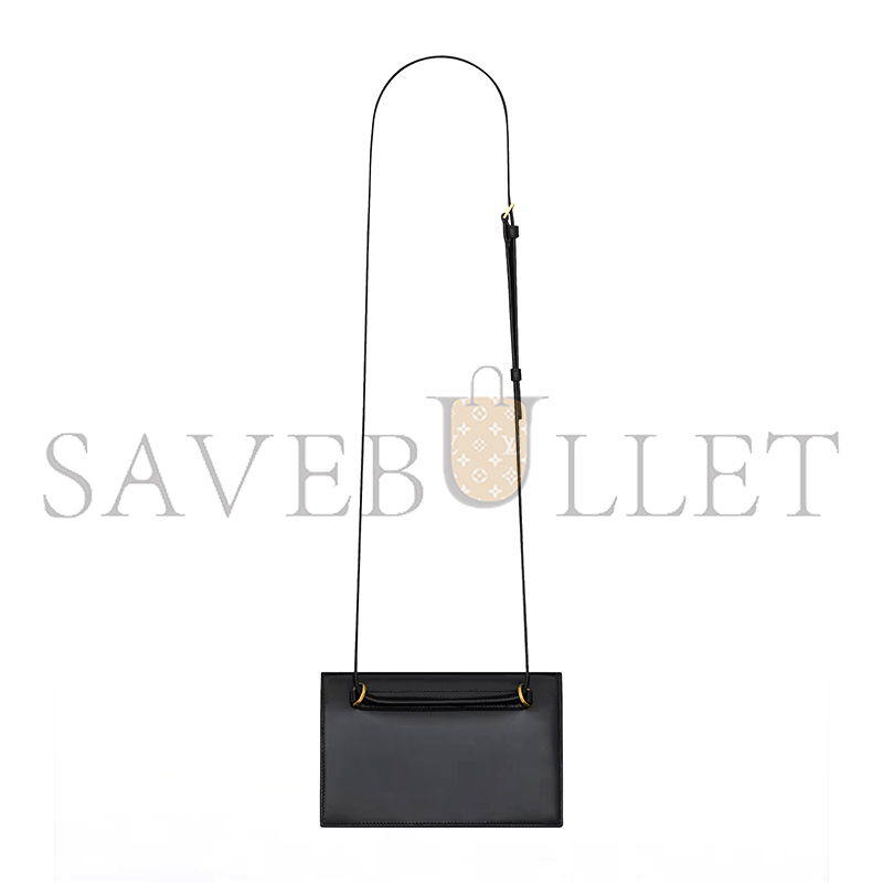 YSL VOLTAIRE MINI LEATHER ENVELOPE CLUTCH BAG 7852810SX0W1000 (19*12*3.5cm)