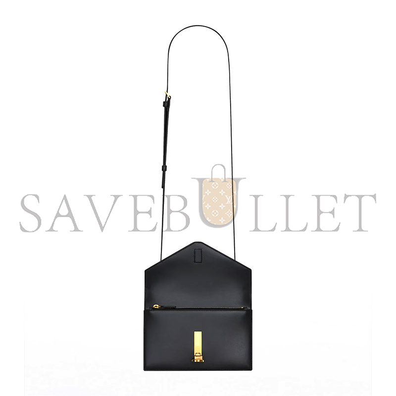 YSL VOLTAIRE MINI LEATHER ENVELOPE CLUTCH BAG 7852810SX0W1000 (19*12*3.5cm)