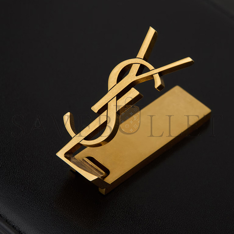 YSL VOLTAIRE MINI LEATHER ENVELOPE CLUTCH BAG 7852810SX0W1000 (19*12*3.5cm)