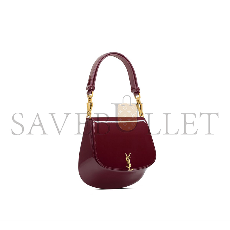 YSL VOLTAIRE TOP HANDLE IN PATENT LEATHER 800846BMIIW6413 (17.5*21*8cm)