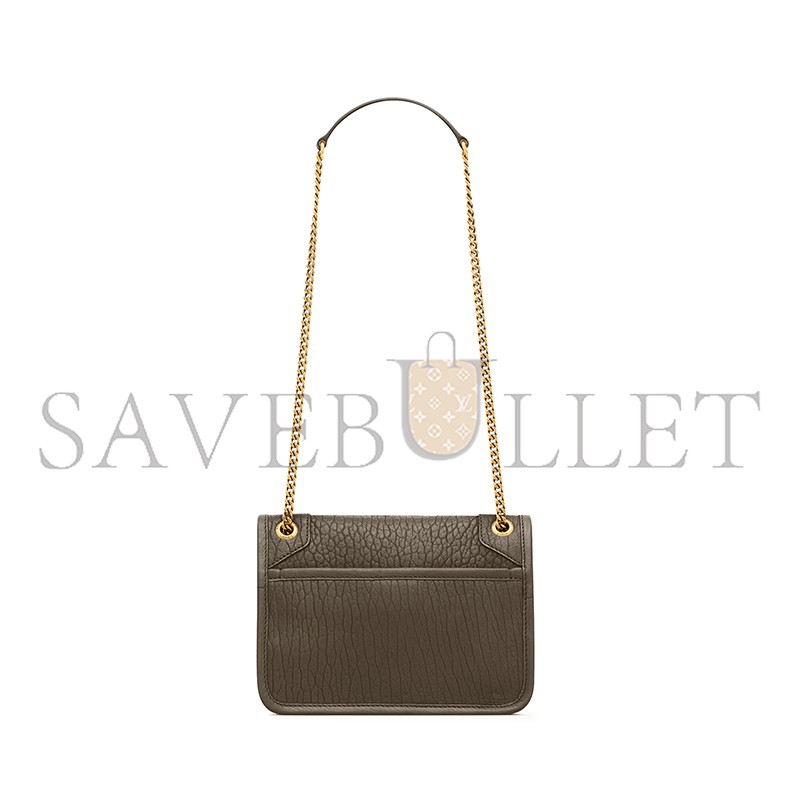YSL NIKI CROSSBODY BAG IN LEATHER 218164781 (22*16.5*12cm)
