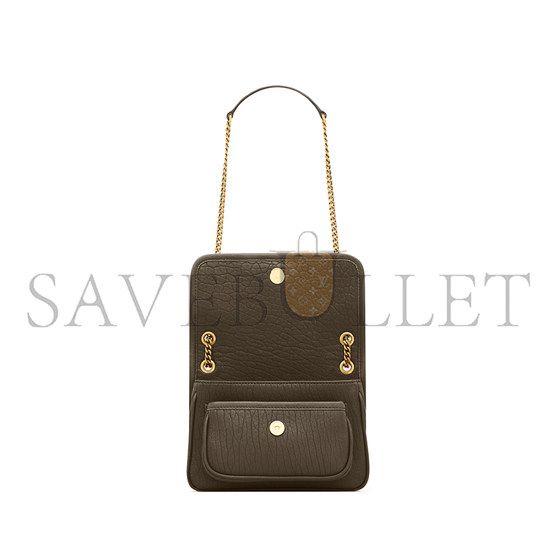 YSL NIKI CROSSBODY BAG IN LEATHER 218164781 (22*16.5*12cm)