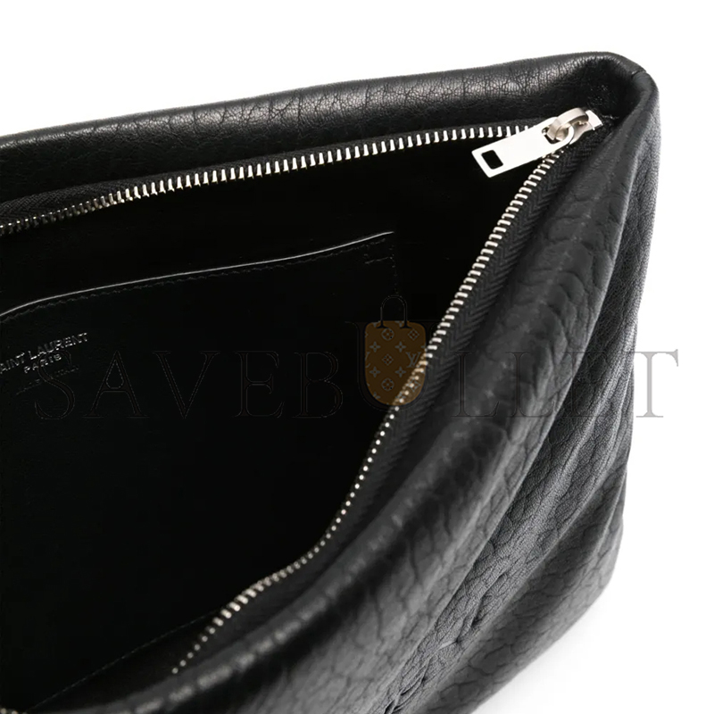 YSL SAINT LAURENT PUFFY POUCH IN LAMBSKIN 779512AADBZ (30*22*3cm)