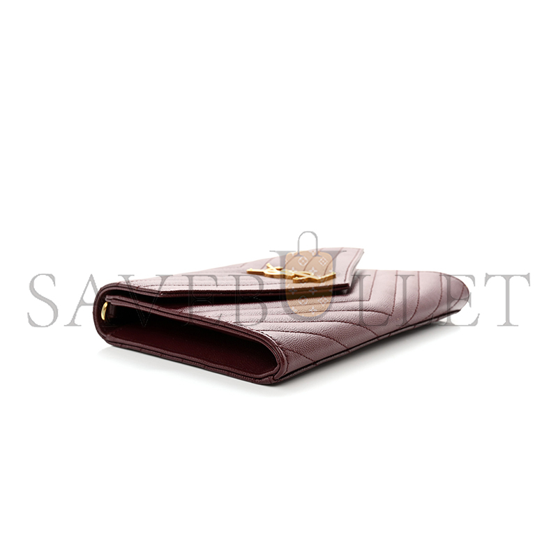 YSL CASSANDRE MATELASSÉ FLAP POUCH IN GRAIN DE POUDRE LEATHER 6176621193176 (21*16*3cm)