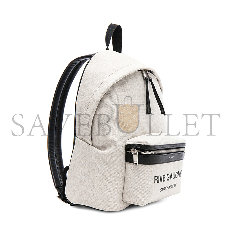 YSL RIVE GAUCHE FABRIC BACKPACK WHITE 5085489J51E9273 (26*35*16cm)