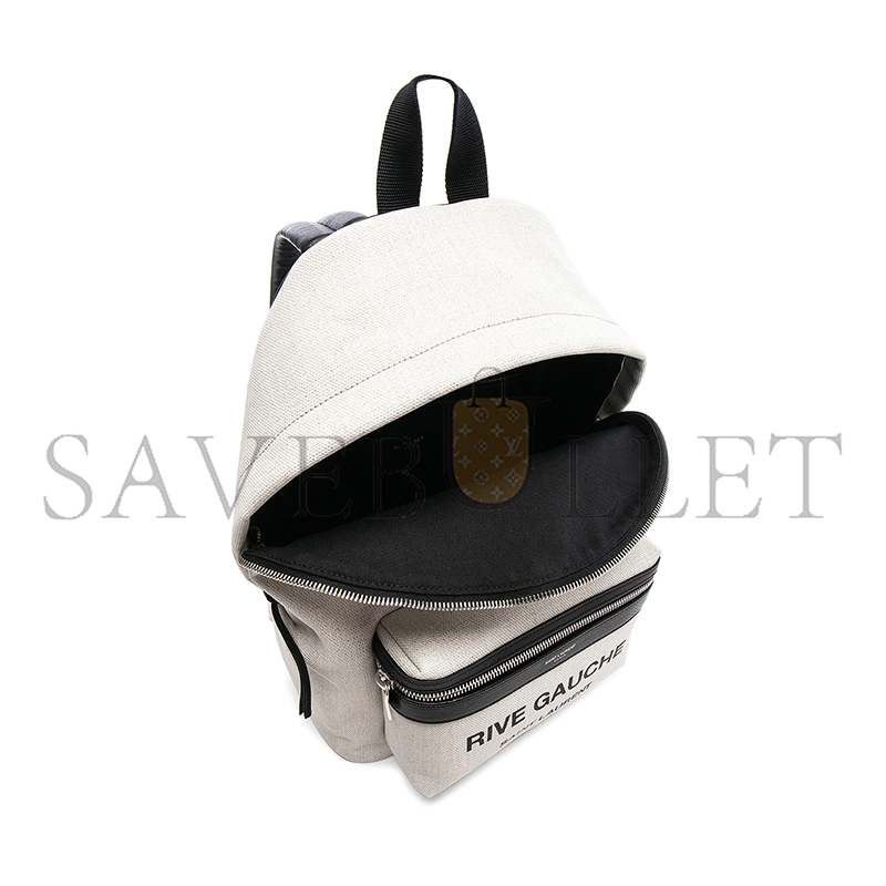 YSL RIVE GAUCHE FABRIC BACKPACK WHITE 5085489J51E9273 (26*35*16cm)