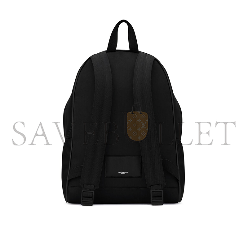 YSL CITY BACKPACK IN ECONYL®, SMOOTH LEATHER AND NYLON 534967FAAB41000 (31*41*22cm)