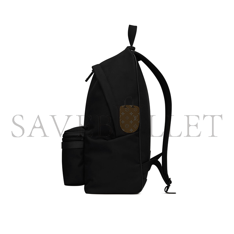 YSL CITY BACKPACK IN ECONYL®, SMOOTH LEATHER AND NYLON 534967FAAB41000 (31*41*22cm)