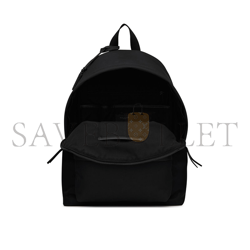 YSL CITY BACKPACK IN ECONYL®, SMOOTH LEATHER AND NYLON 534967FAAB41000 (31*41*22cm)