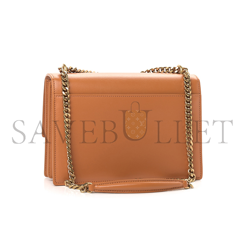 YSL SUNSET MEDIUM CHAIN BAG IN SMOOTH LEATHER 422906858665 (22*16*6.5cm)