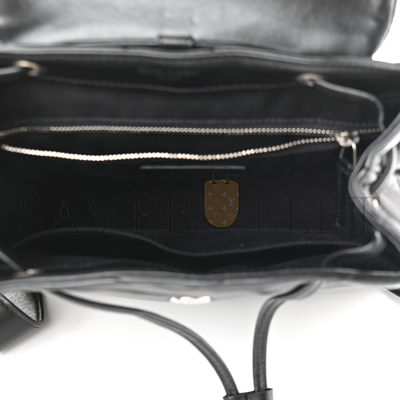 YSL LOULOU SMALL BACKPACK BLACK IN QUILTED LEATHER 516272909633 (26*22*11cm)