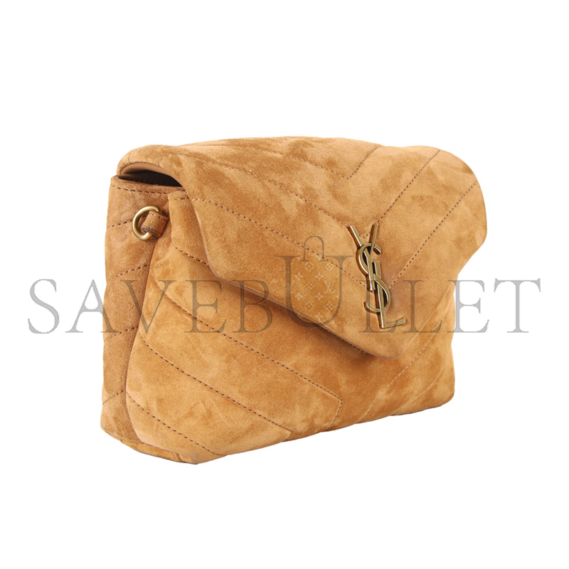 YSL TOY LOULOU SHOULDER BAG IN SUEDE 467072654410 (20*14*7cm)