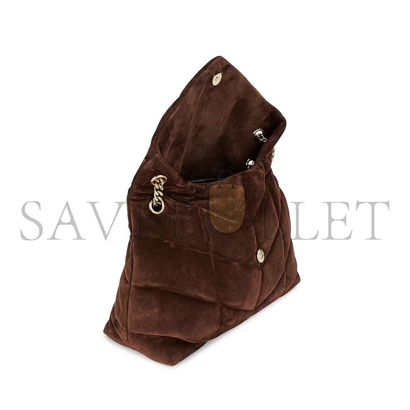 YSL PUFFER MEDIUM IN SUEDE 577475154360 (35*23*13.5cm)