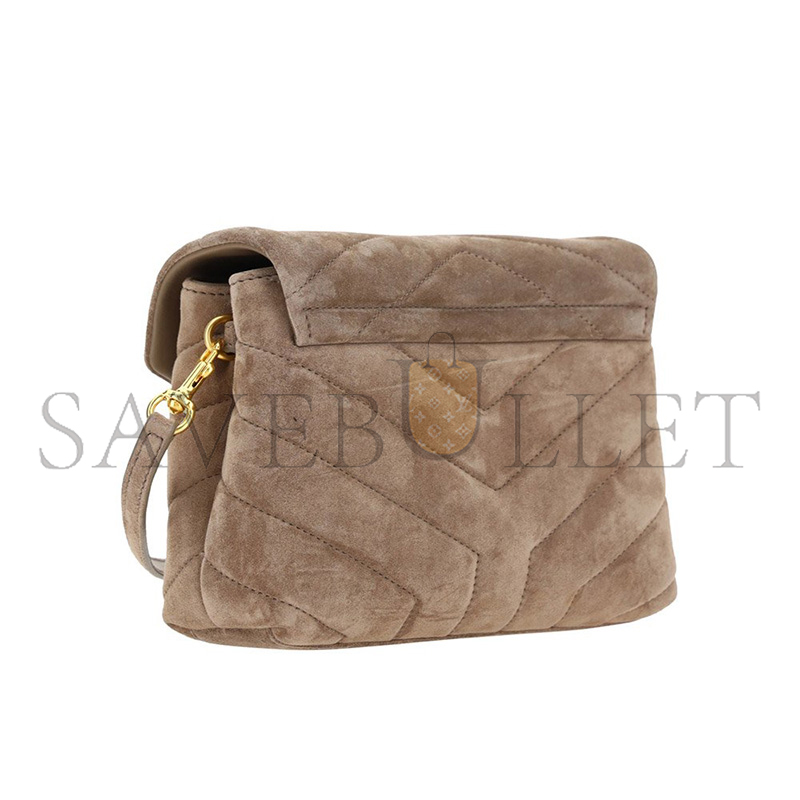 YSL TOY LOULOU SHOULDER BAG IN SUEDE 6784011U8212346 (20*14*7cm)