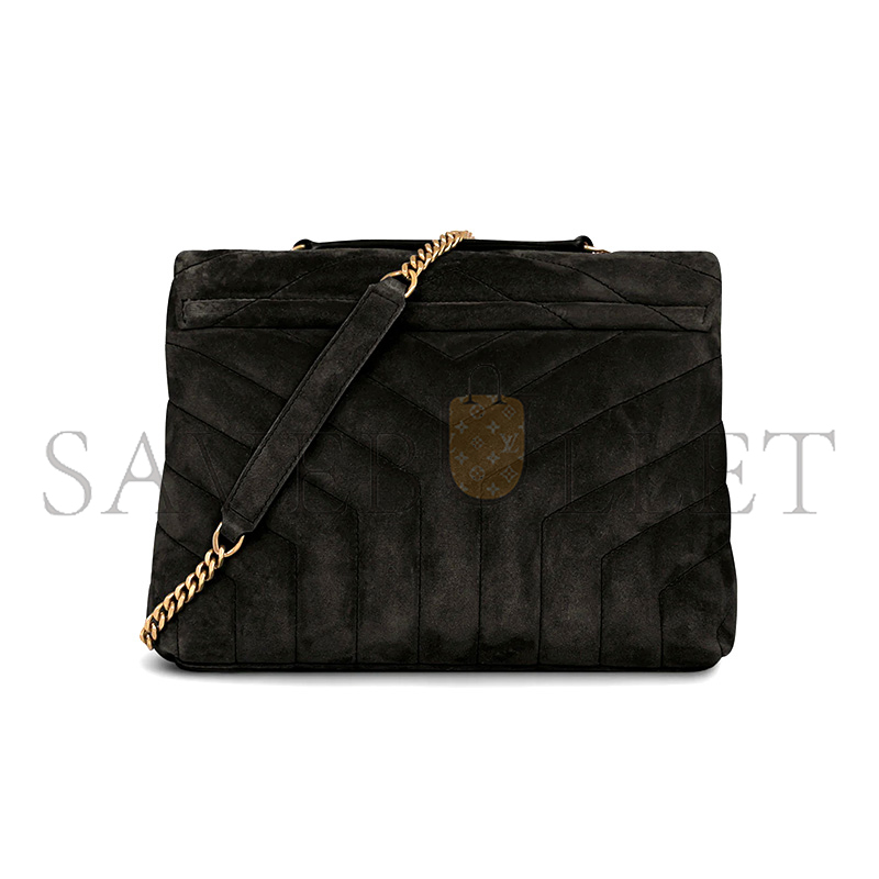 YSL LOULOU MEDIUM CHAIN BAG IN SUEDE 487216142203 (32*22*11cm)