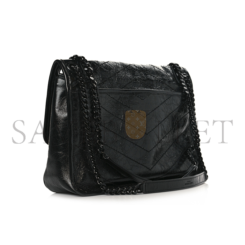 YSL NIKI LARGE IN CRINKLED VINTAGE LEATHER 498830250046 (32*23*9cm)