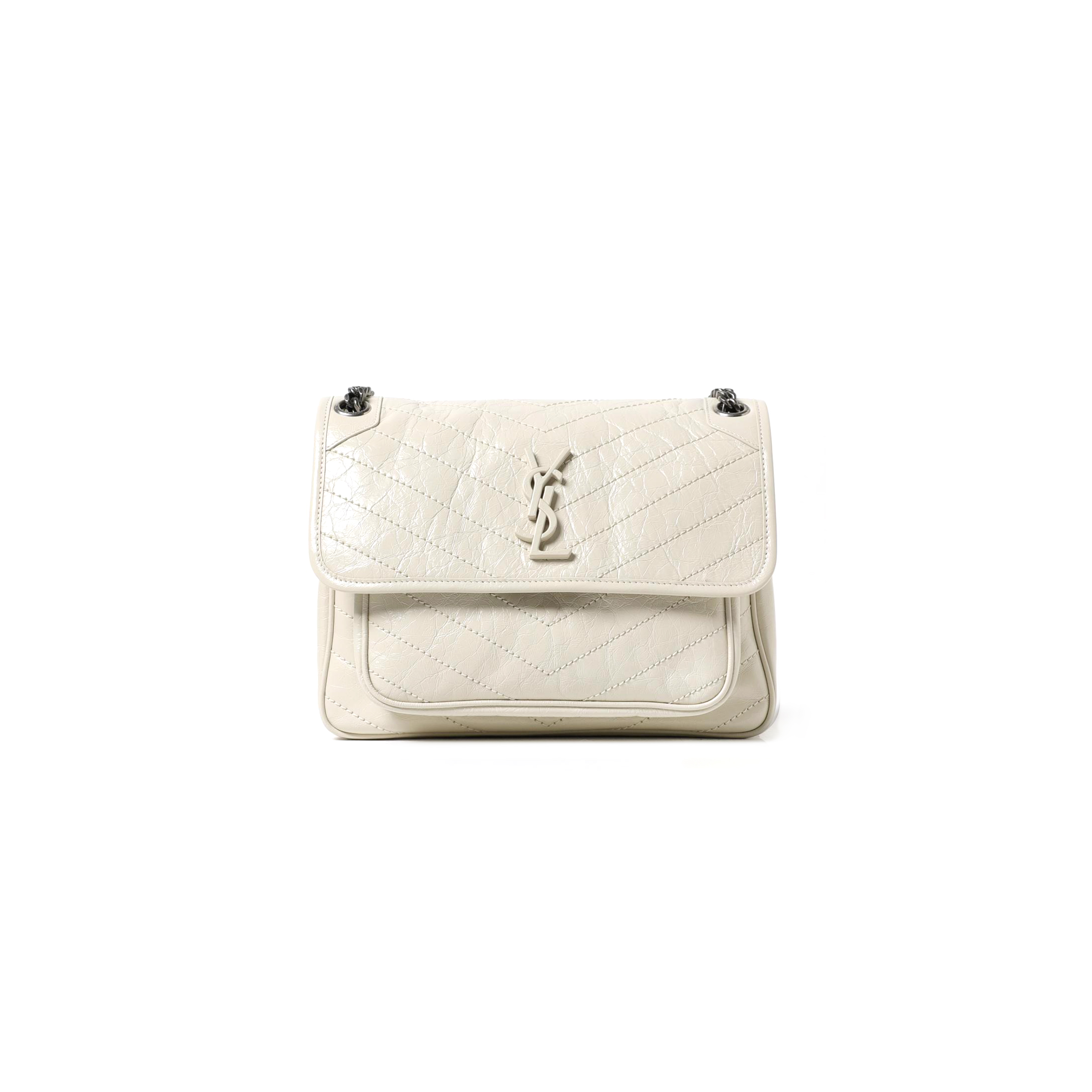 YSL NIKI LARGE IN CRINKLED VINTAGE LEATHER 498830306552 (32*23*9cm)