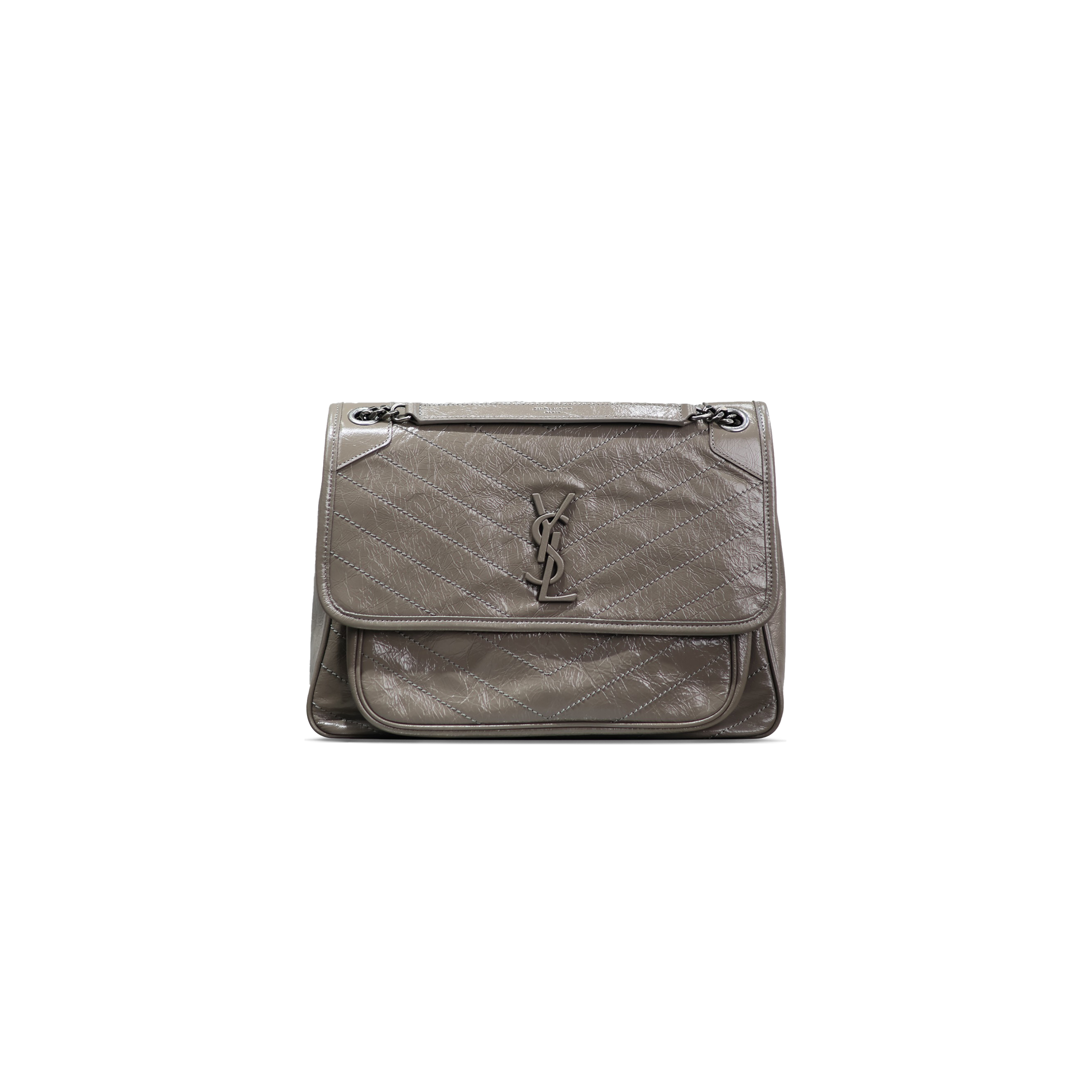YSL NIKI LARGE IN CRINKLED VINTAGE LEATHER 498830341512 (32*23*9cm)