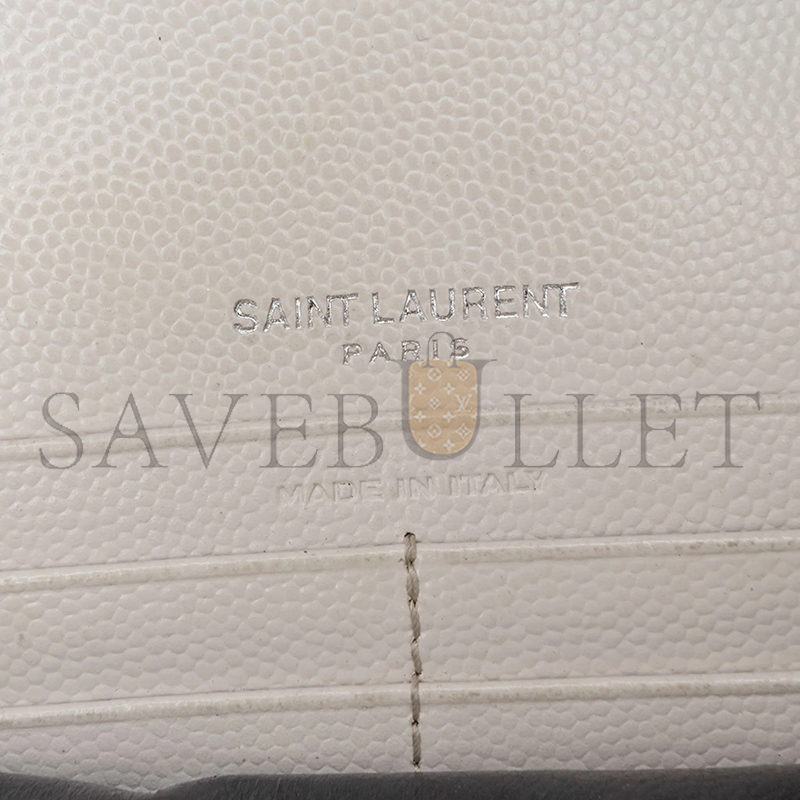 YSL CASSANDRE ENVELOPE CHAIN WALLET IN GRAIN DE POUDRE LEATHER 393953031754 (19*12.5*3.5cm)