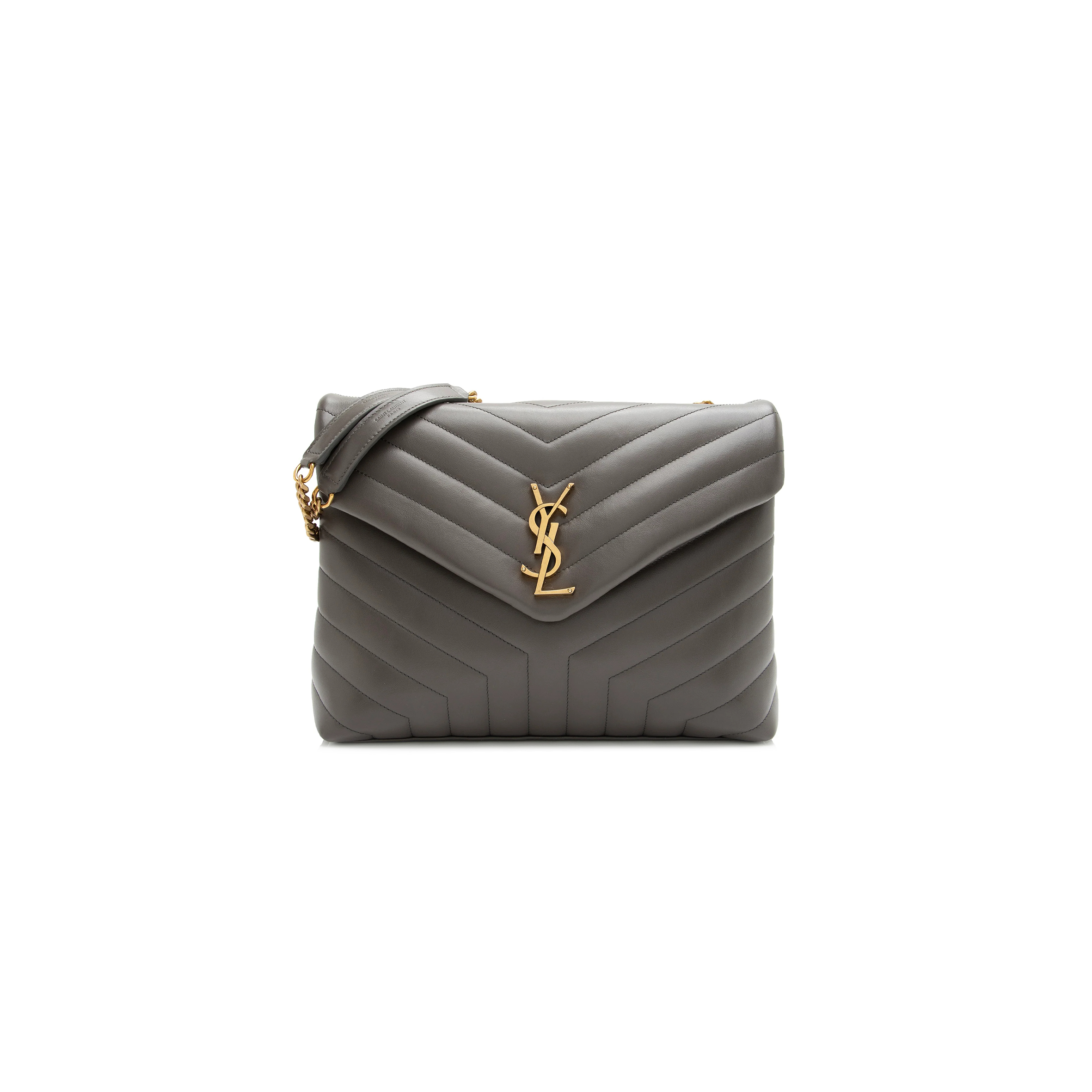 YSL LOULOU MEDIUM CHAIN BAG IN QUILTED LEATHER 487216503252 (32*22*12cm)
