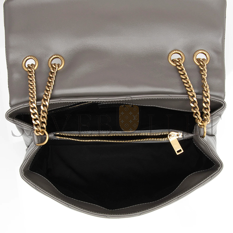 YSL LOULOU MEDIUM CHAIN BAG IN QUILTED LEATHER 487216503252 (32*22*12cm)