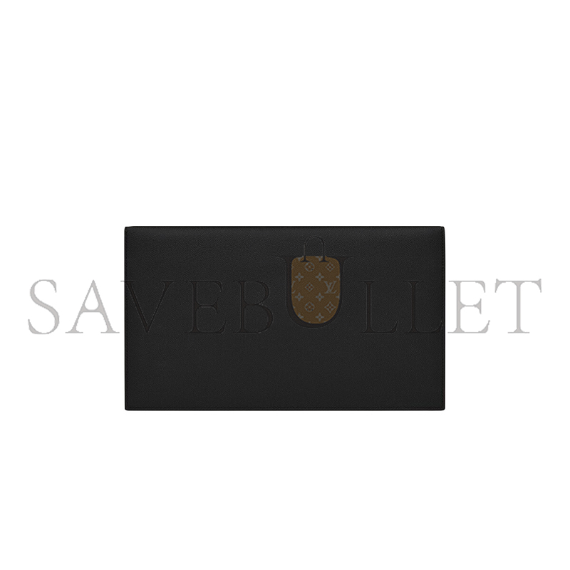 YSL UPTOWN POUCH IN GRAIN DE POUDRE LEATHER 5657391GF0J1000 (27*16*2cm)