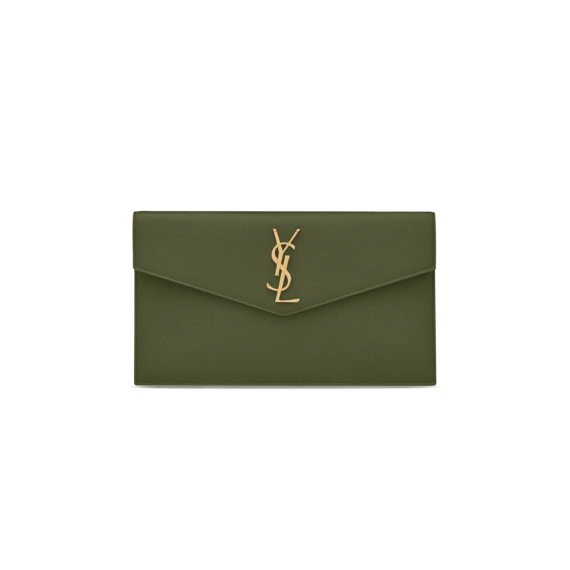 YSL UPTOWN POUCH IN GRAIN DE POUDRE LEATHER 565739300569 (27*16*2cm)