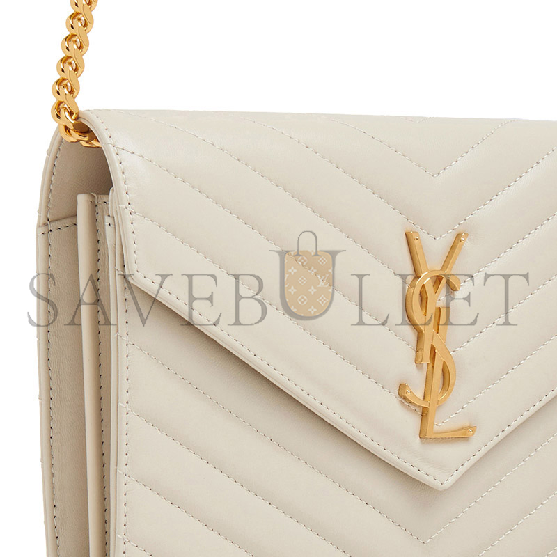 YSL CLASSIC CASSANDRE CHAIN WALLET IN LAMBSKIN 377828AAA449207 (22.5*14*4cm)