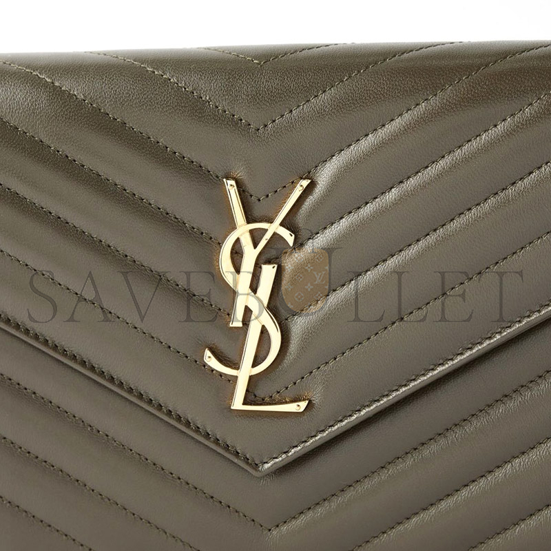 YSL CLASSIC CASSANDRE CHAIN WALLET IN LAMBSKIN 377828305408 (22.5*14*4cm)