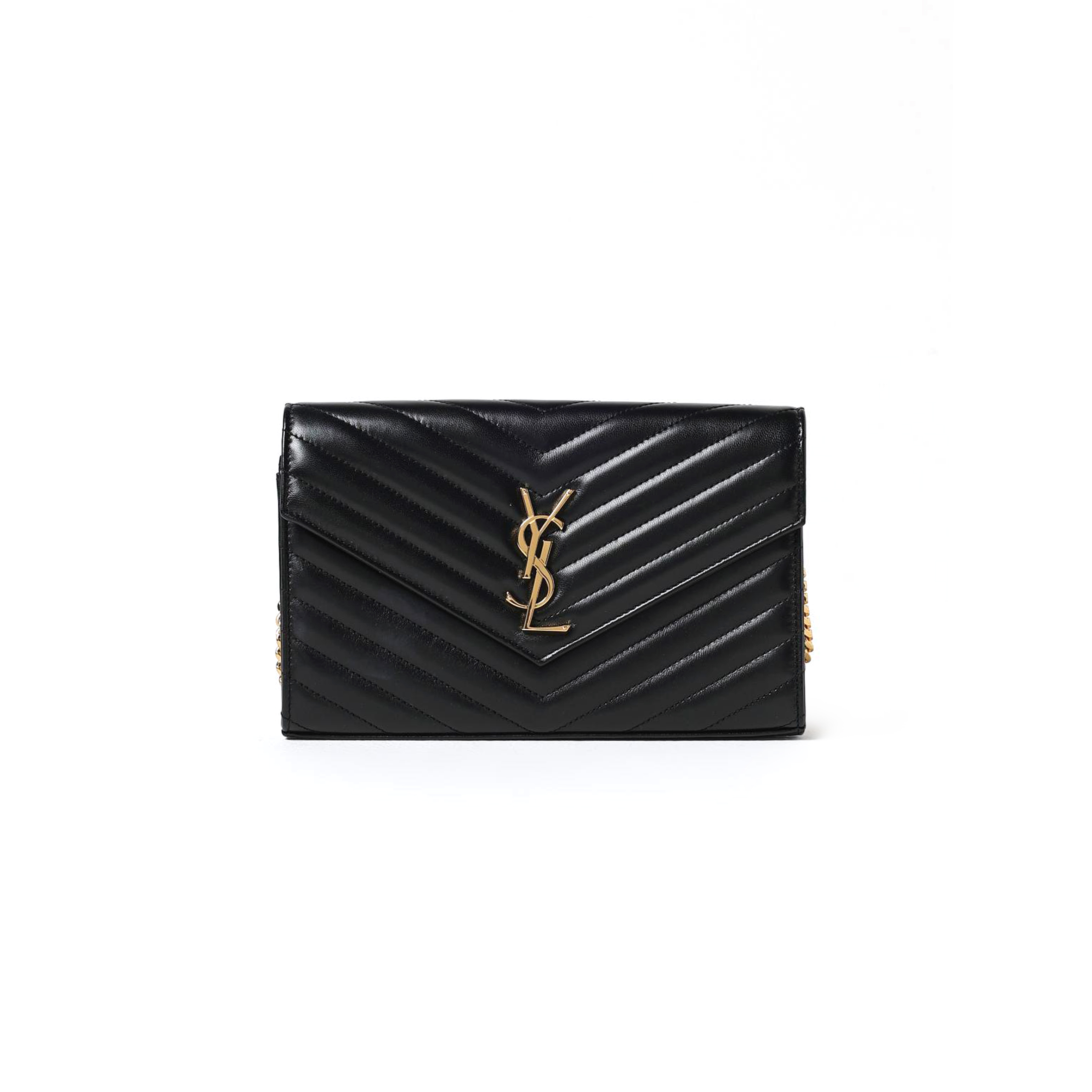 YSL CLASSIC CASSANDRE CHAIN WALLET IN LAMBSKIN 377828400569 (22.5*14*4cm)