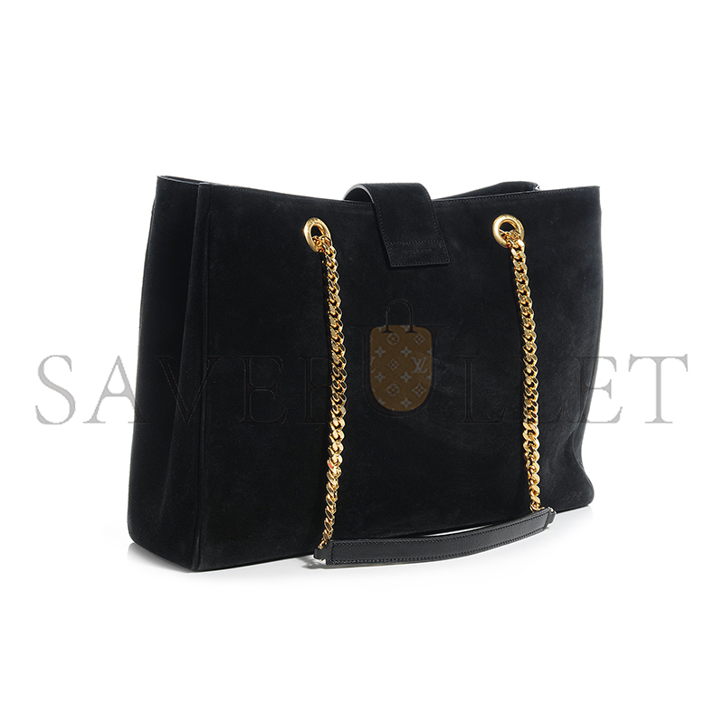 YSL CASSANDRE SHOPPER BLACK IN SUEDE 668900191372 (33*22*15cm)