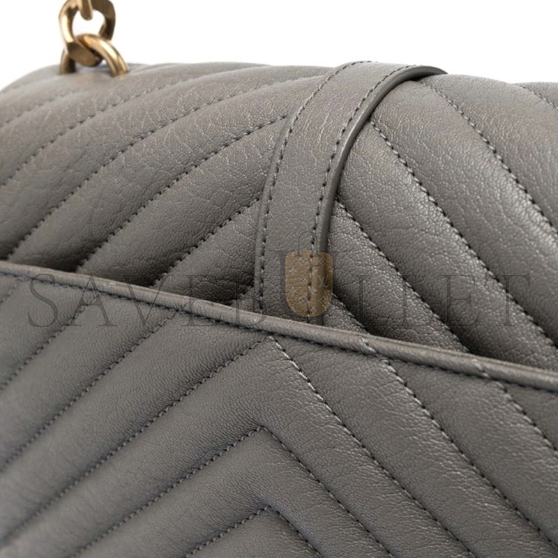 YSL COLLEGE MEDIUM IN QUILTED LEATHER 392737500489 (24*17*6.5cm)
