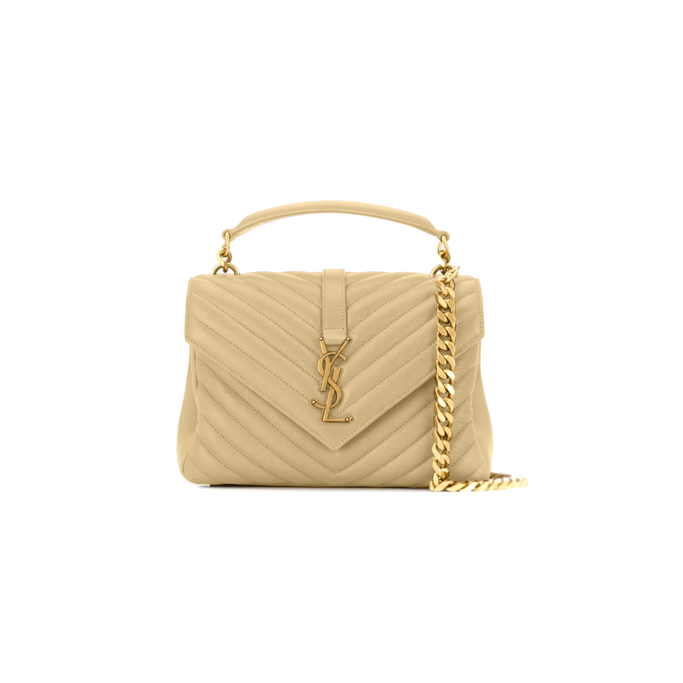 YSL COLLEGE MEDIUM IN QUILTED LEATHER 392737510046 (24*17*6.5cm)